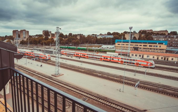 Uitzicht van Appartementen Railway Vilnius