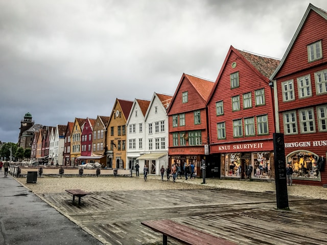 Haven en sfeer in Bergen