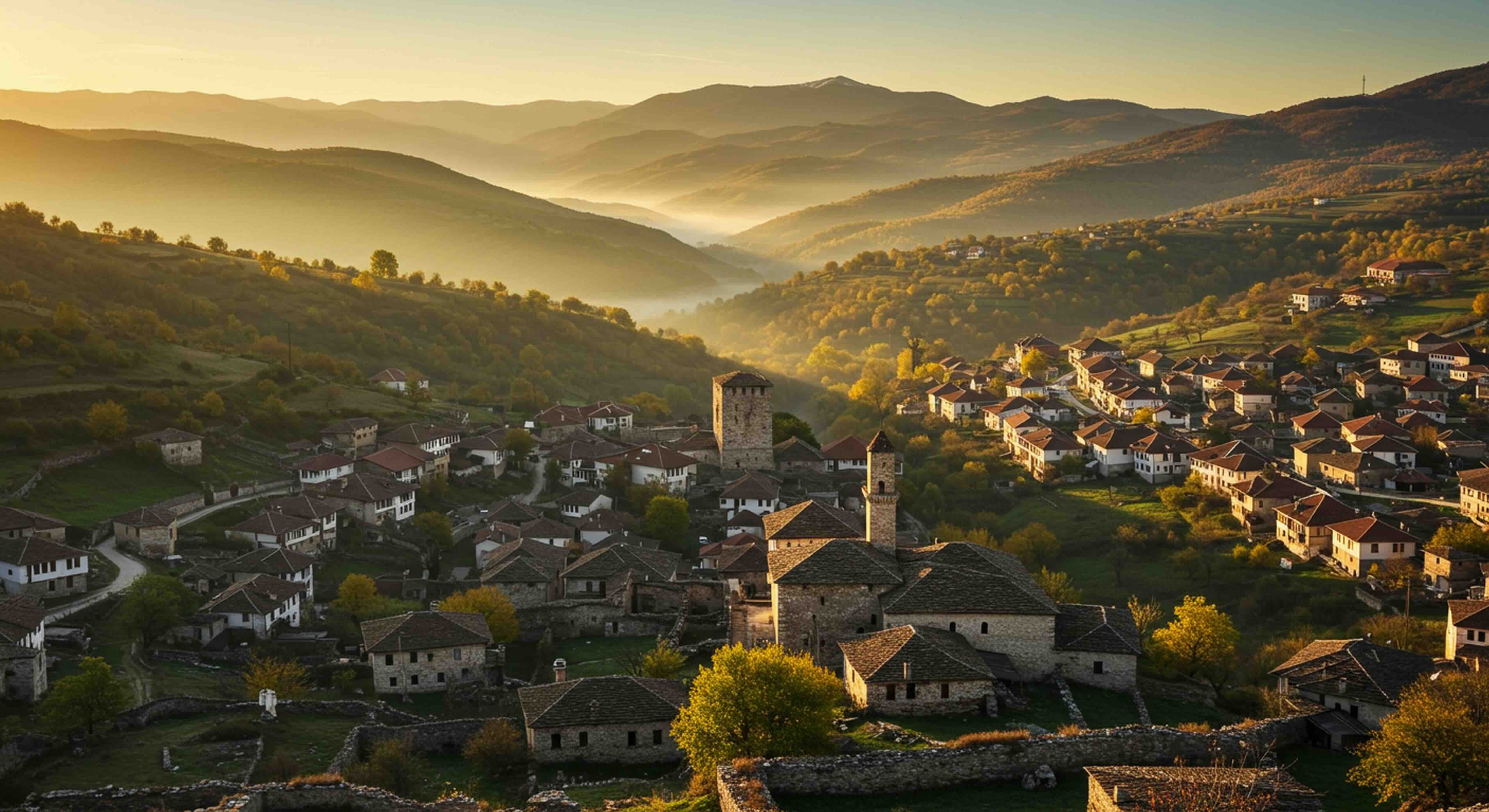 Kathedraal en plein in Korçë