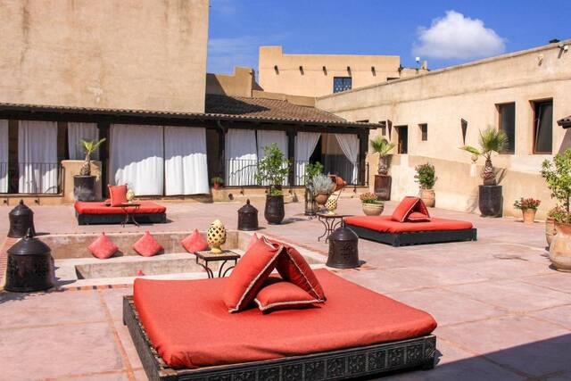 Lounge en patio Masseria Luciagiovanni