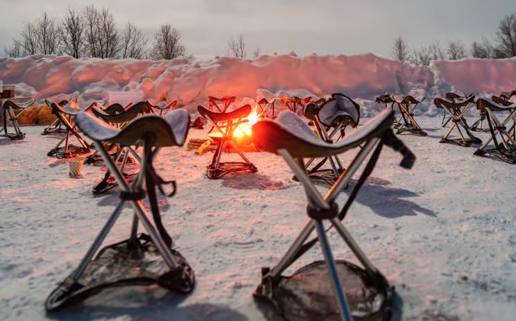 Groene aurora aan de hemel