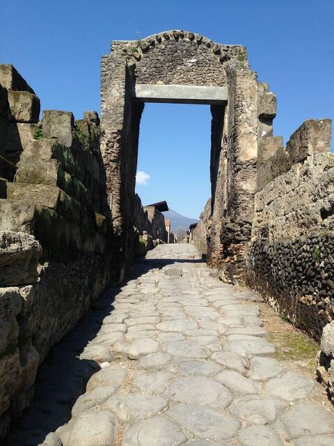 Forum en tempels in Pompeï