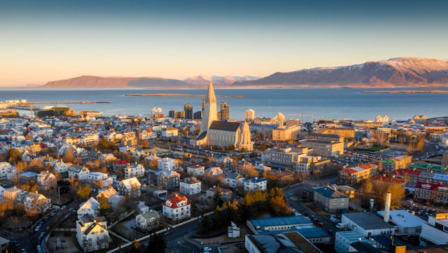 Panorama view van Reykjav&iacute;k