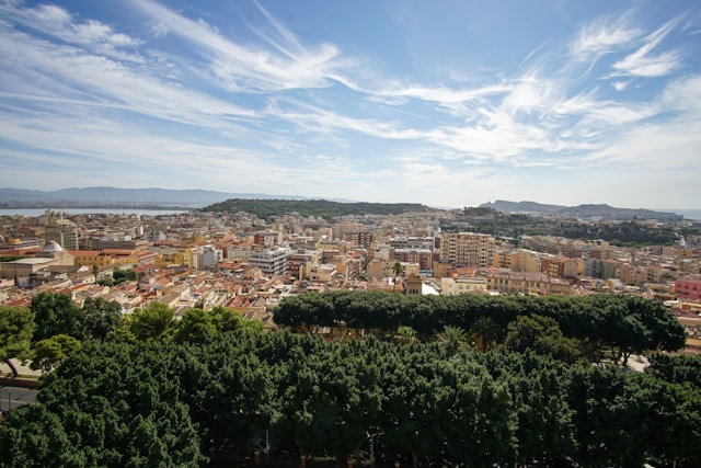 Uitzicht op Cagliari