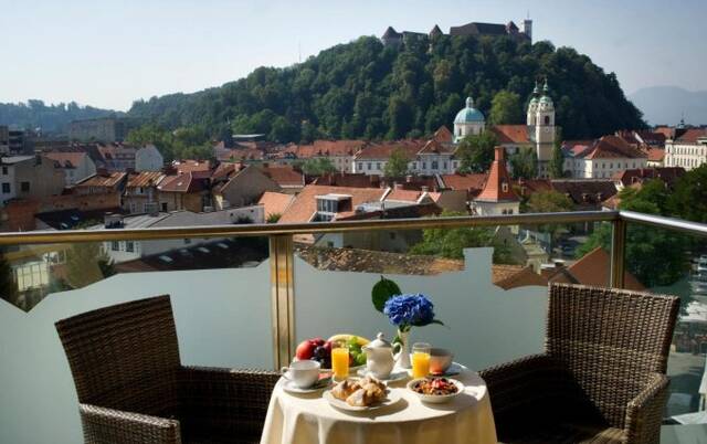 Terras van Hotel City inn Ljubljana