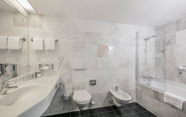 Badkamer van Arcotel Wimberger in Wenen