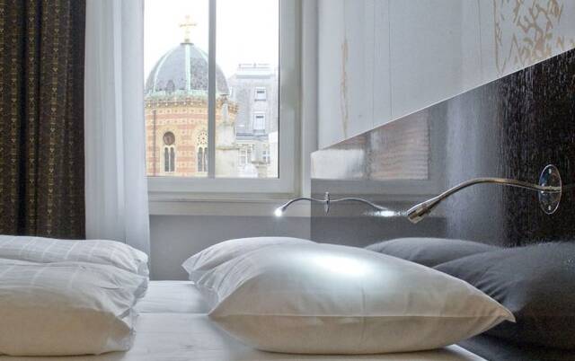 Tweepersoonskamer van Boutique Hotel Alma in Wenen