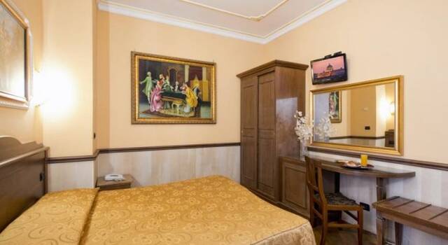 Tweepersoonskamer van Hotel Marco Polo Rome