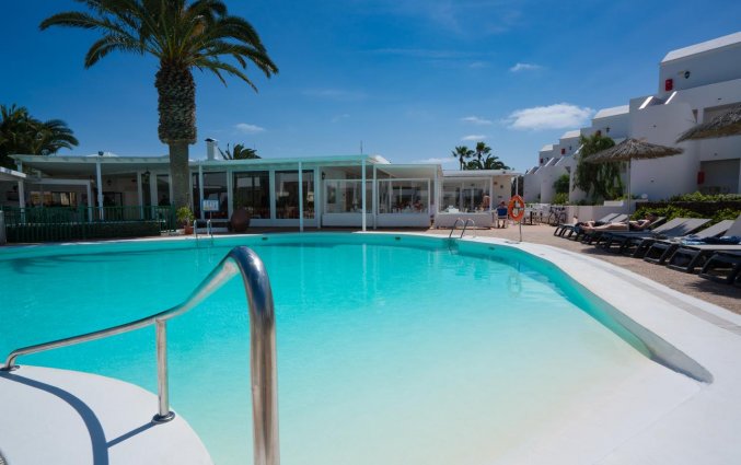 Zwembad met zonnebedjes hotel Club Siroco - Adults only vakantie Lanzarote