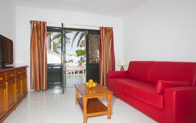 Woonkamer van een appartement van Apartamentos Sol Lanzarote