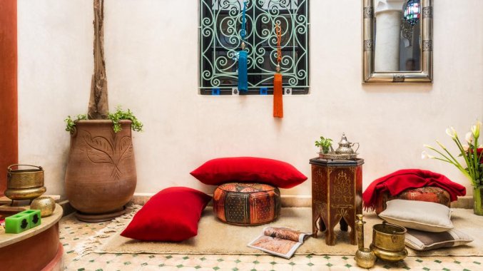 Lounge van Riad dar Benbrahim in Marrakech