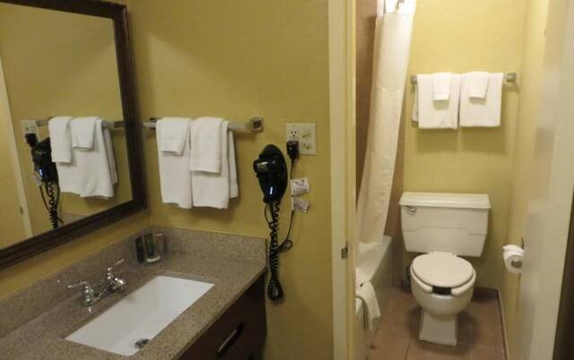 Badkamer van hotel Rosen Inn