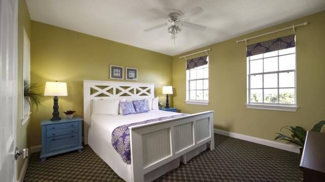 Tweepersoonskamer van resort Calypso Cay Villas