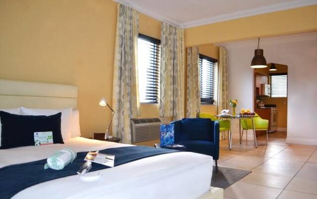 Tweepersoonsbed van appartement Beachside