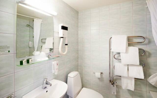 Badkamer van hotel Fosshotel Lind