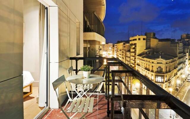 Balkon van Hotel One Shot Colon 46 in Valencia