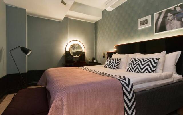 Tweepersoonskamer van Hotel Haymarket in Stockholm