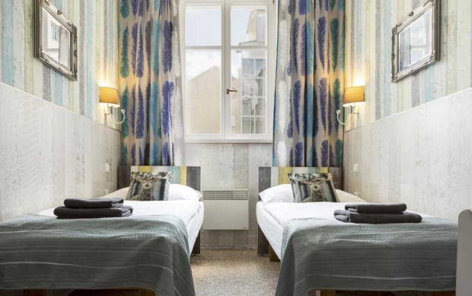 Tweepersoonskamer met twee enkele bedden van Hotel Royal Court in Praag