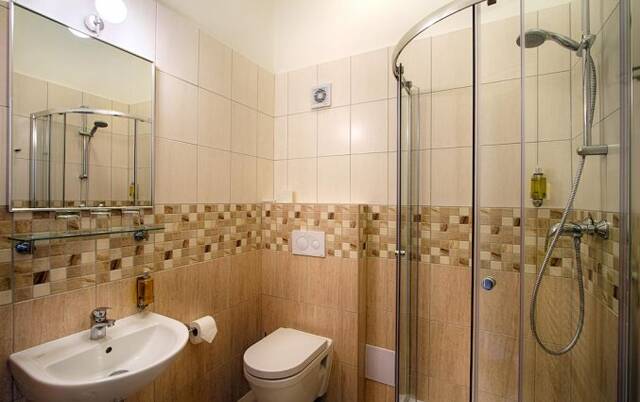 Badkamer van hotel Taurus Praag