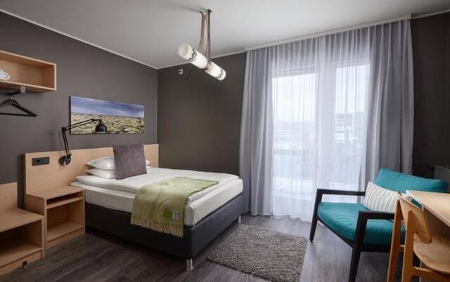 Slaapkamer van hotel Alda in Reykjavik