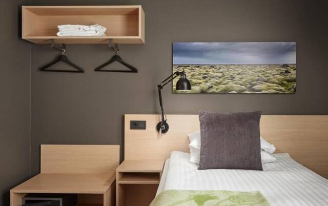 Slaapkamer van hotel Alda in Reykjavik