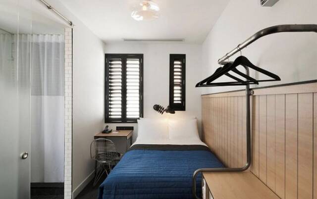 slaapkamer van hotel pod new york