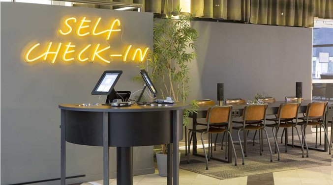 Self check-in van Comfort hotel Xpres Stockholm Central