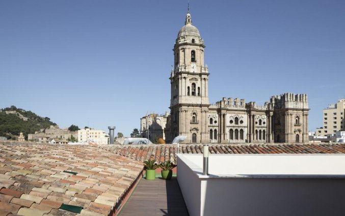Uitzicht vanaf het dakterras van hotel Petit Palace Plaza Malaga