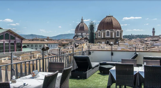 Dakterras op Hotel Machiavelli Palace