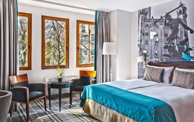 Tweepersoonskamer van Hotel Hanza Gdańsk