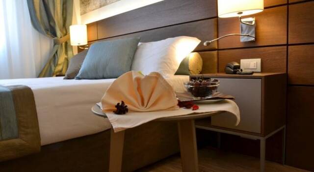 Tweepersoonskamer van Hotel Sirio in Venetie