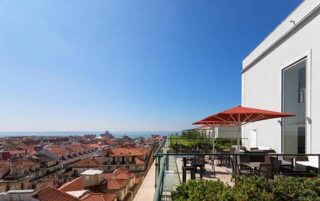 Dakterras van Hotel do Chiado Lissabon