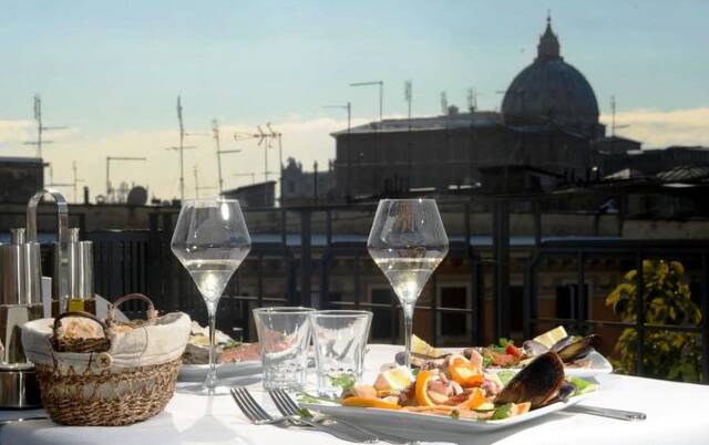 Uitzicht vanaf het Orange Hotel in Rome