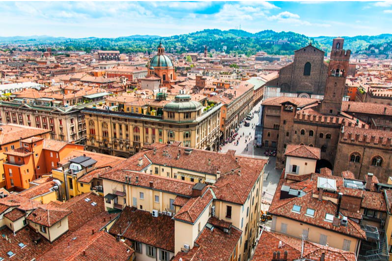 Het historische Bologna