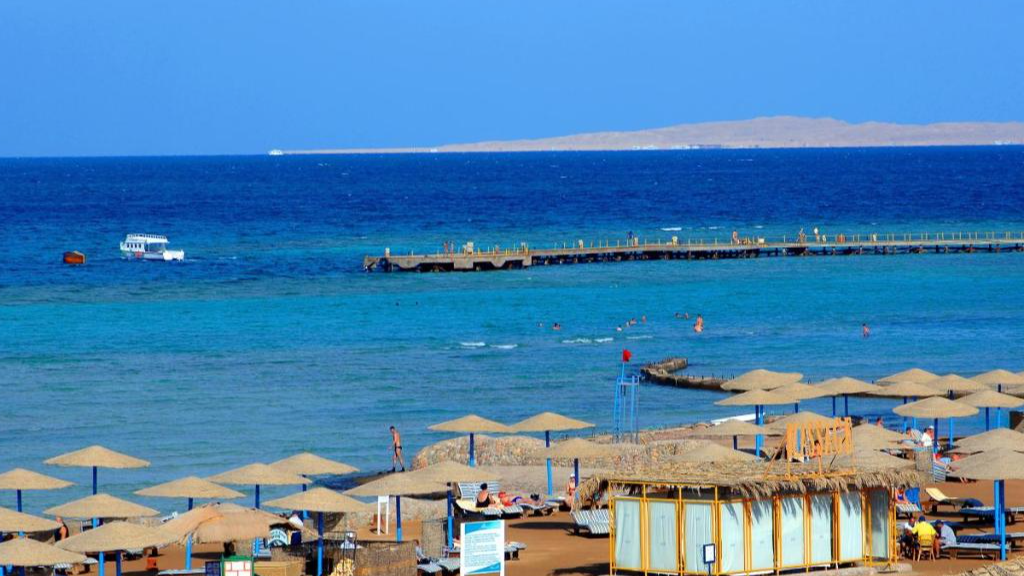 in hurghada zit je direct aan het strand