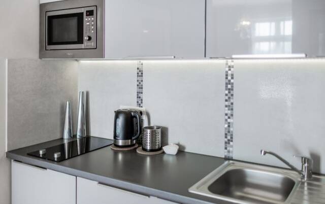 Keuken van een appartement van Appartementen 4Seasons in Krakau