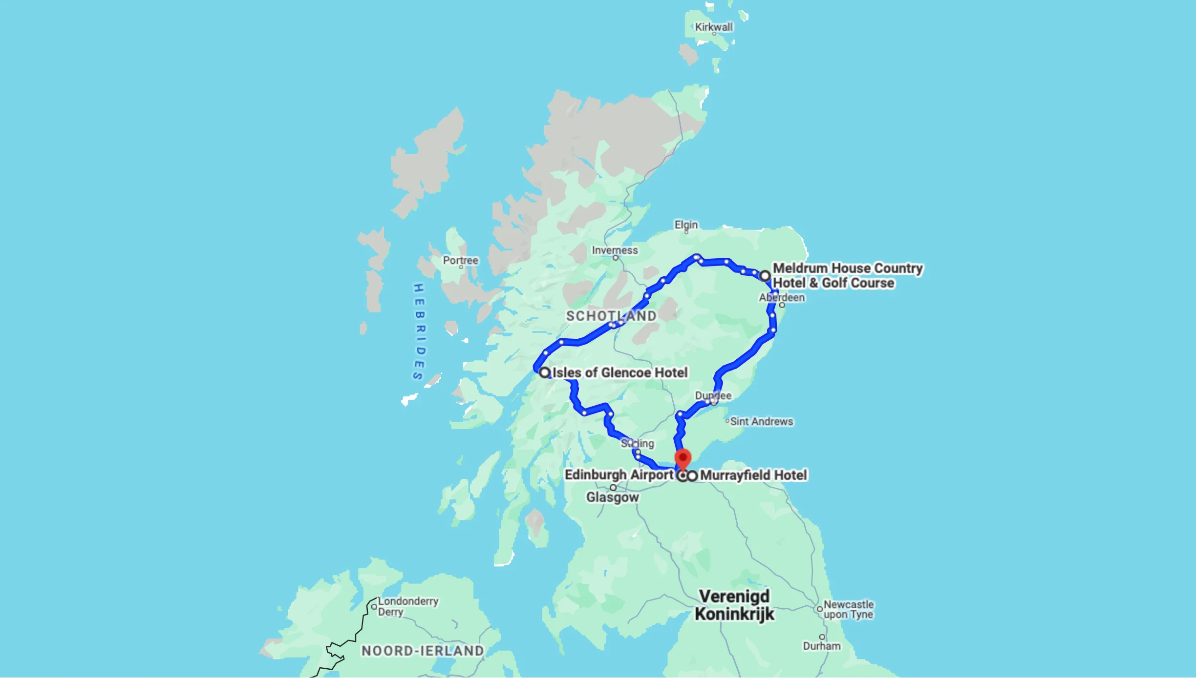 Mini rondreis Schotland Route