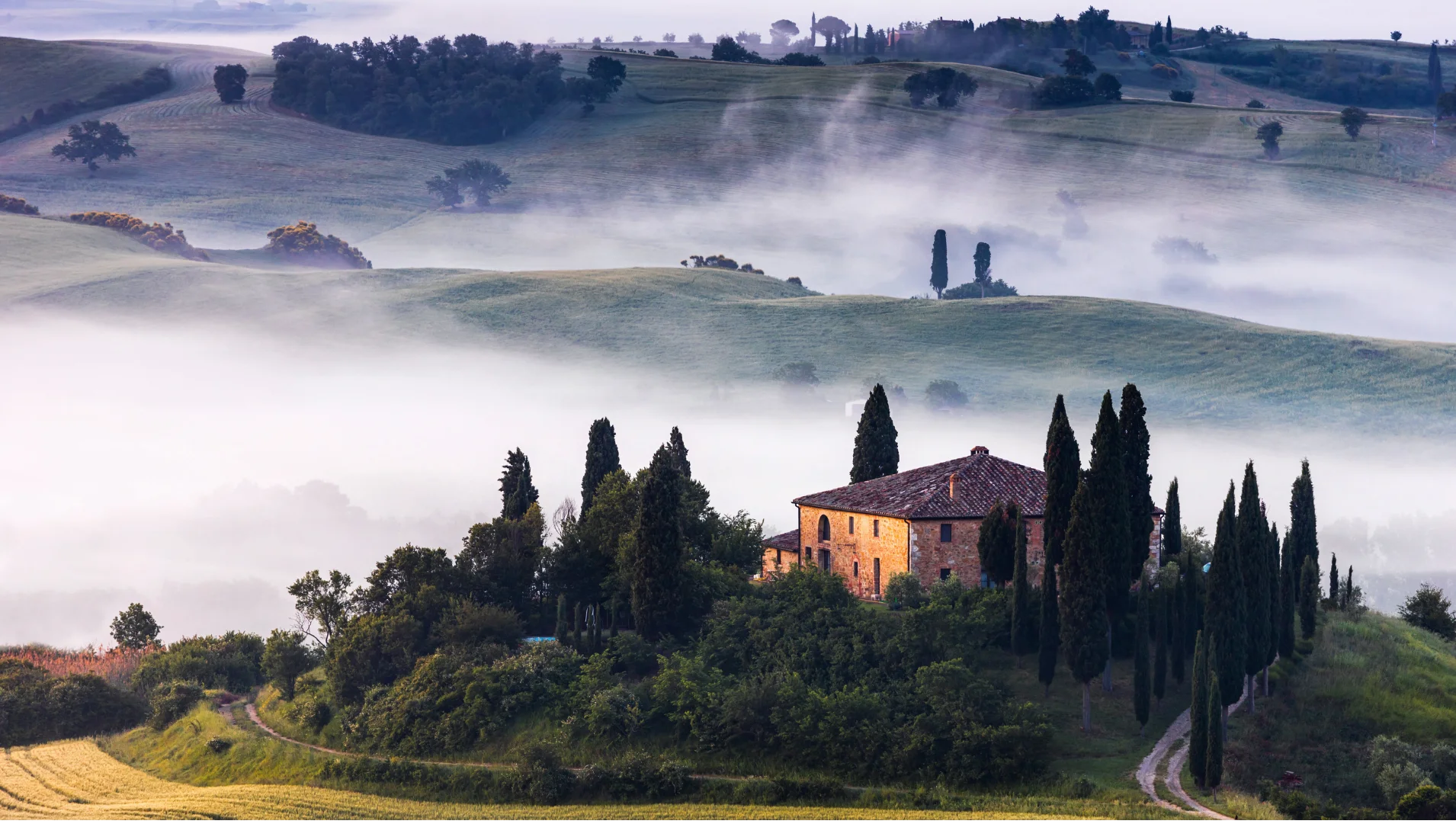 heuvels van Toscane tijdens een familierondreis toscane