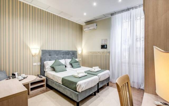 Tweepersoonskamer van Hotel Parker in Rome