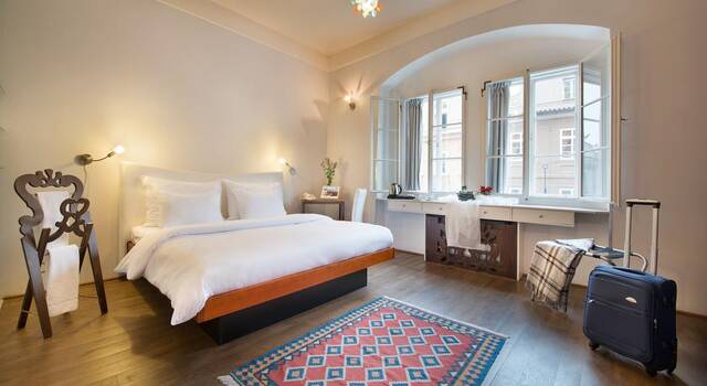 Tweepersoonskamer van Hotel Design Neruda Praag