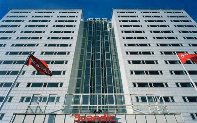 Buitenaanzicht van Hotel Scandic Ariadne in Stockholm