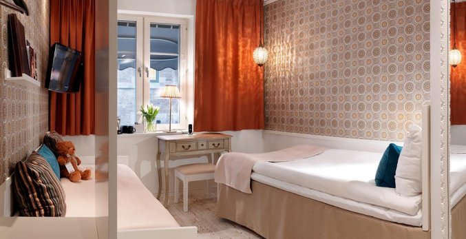 Tweepersoonskamer van Hotel Freys in Stockholm