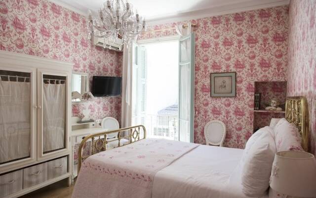 Tweepersoonskamer van Hotel Villa Rivoli Nice