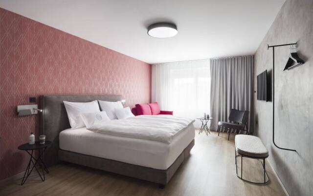 Tweepersoonskamer van Hotel Central in Ljubljana
