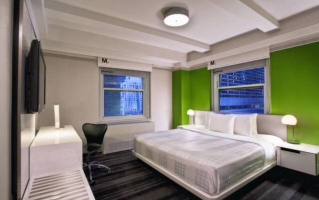 Tweepersoonskamer van Hotel Row NYC