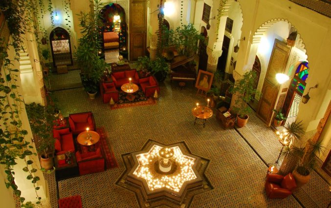 Patio van Riad Dar el Ghalia in Fez