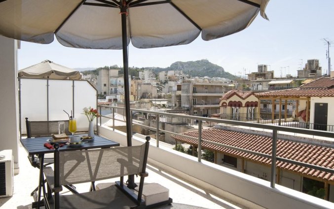 Dakterras met uitzicht van Hotel Areos in Athene