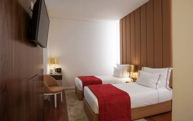 Tweepersoonskamer van Hotel the 7 in Lissabon
